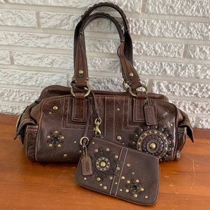 Coach Mia Leather Satchel with Matching Wristlet